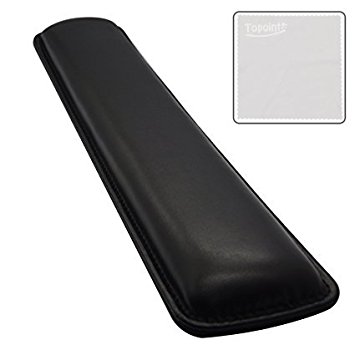 Topoint® Keyboard Wrist Support Comfortable Platform Rubber Cushion Keyboard Pad Wrist Rest with Meomery Foam for Laptops/ Notebooks/ MacBooks (370*82*20MM)- Black