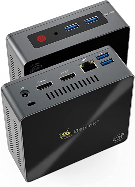 Beelink GK Mini PC with Windows Pro, Intel 4Cores Processor Gemini Lake J4125 (up to 2.7GHz). Mini Desktop Computer 8GB RAM 128G SSD,HDMI Support 4K@60Hz, 2.4G/5G Dual Wi-Fi, Gigabit Ethernet, BT4.0