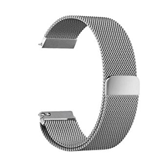 Fitbit Blaze Accessory Band,Small (5.5-6.7in),Oitom Milanese Magnet Loop Stailess Steel Metal for Fitbit Blaze Smart Fitness Watch(Silver)