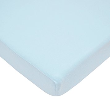 American Baby Company 100% Supreme Cotton Jersey Knit Fitted Portable/Mini-Crib Sheet, Blue