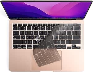 CaseBuy Premium Keyboard Cover Ultra Thin for 2021 2020 MacBook Air 13 inch M1 Chip A2337 A2179 with Retina Display & Touch ID US Keyboard Protector - Tinted