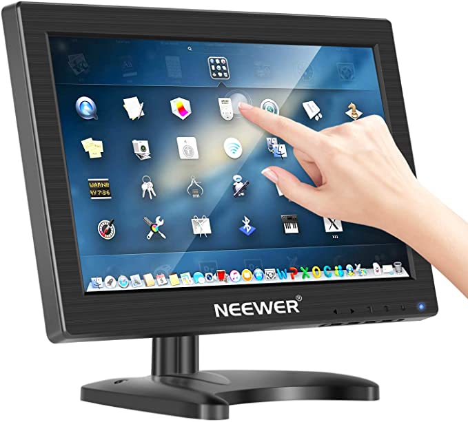 Neewer 11.6 inch Security Monitor HDMI 1920x1080 16:9 IPS LCD Capacitive Touch Screen Support HDMI/VGA/USB/DC Input with Built-in Double Speakers Supports Multi Systems and Mini-PCs Raspberry Pi