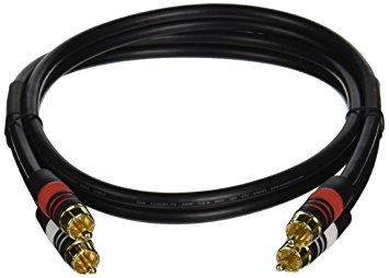 Monoprice 102869 3' Premium 2 RCA Plug to 2 RCA Plug 22AWG Cable - Black