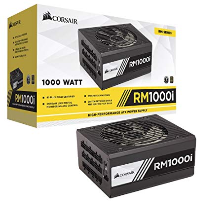 Corsair (CP-9020084-UK) RMi Series RM1000i ATX/EPS Fully Modular 80 PLUS Gold 1000W  Power Supply Unit UK - Black