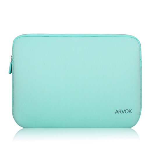 Arvok 11 11.6 Inch Water-resistant Neoprene Laptop Sleeve Bag/Notebook Computer Case/Tablet Briefcase Carrying/Pouch Skin Cover For Acer/Asus/Dell/Fujitsu/Lenovo/HP/Samsung/Sony/Toshiba(Light Green)