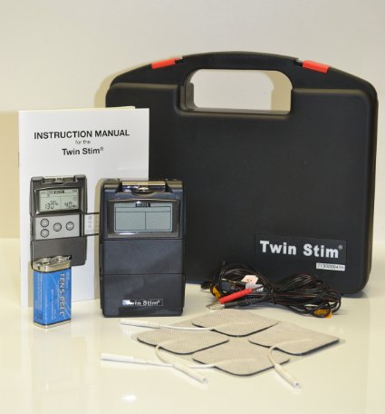 Twin-Stim TENS Unit Muscle Stimulator and EMS Combo Kit with Timer-3162