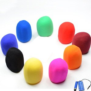 Bluecell 9 Pack of Black/Blue/Brown/Green/Hot Pink/Orange/Purple/Yellow/Red Handheld Stage Microphone Windscreen Foam Cover