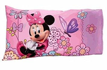 Disney Minnie Mouse Boutique Bow-Tique 2 Pc Toddler Bed Sheet & Pillowcase Set Flower Garden
