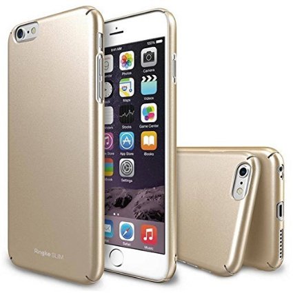 iPhone 6 Case, Ringke SLIM **Essential Ultra Thin**[1 FREE HD Screen Protector][ROYAL GOLD] Perfect Fit & Scratch-Resistant Dual Coating Lightweight Hard Case for Apple iPhone 6 4.7" (2014)