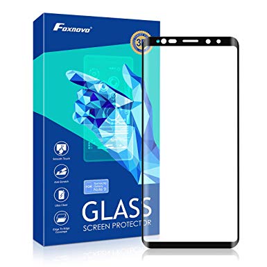 Note 9 Screen Protector, Foxnovo Galaxy Note 9 Full Coverage Screen Protector 3D Curved/HD Clarity/Case Friendly Screen Protector