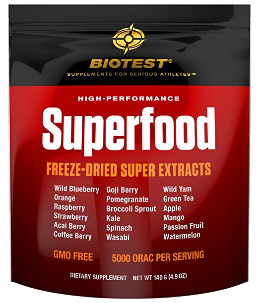 Biotest Superfood Blend of 18 Berries, Fruits, and Vegetables (140 g) Freeze-Dried Super Concentrated Extracts by Biotest