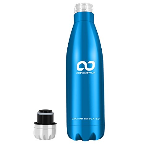 Amyfang11 Alpha Armur Insulated Water Bottle Double Wall Insulated Stainless Steel Bottle Thermos Water Bottles Flasks with Wide / Narrow Swell Flask Mouth (12 Oz,16 Oz,20 Oz,25 Oz,26 Oz,32 Oz,50 Oz)