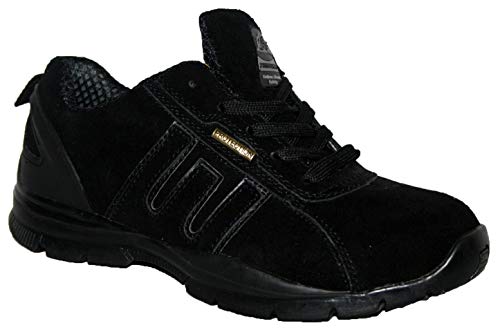 Groundwork MENS GR86 LIGHTWEIGHT LEATHER UPPERS, STEEL TOE CAP LACE UP SAFETY TRAINER.