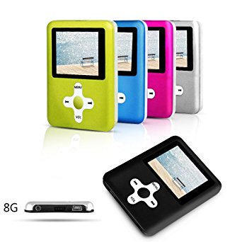 ACEE DEAL 8GB MP4/MP3 Player with the Cross Button MINI USB Port Slim Classic Digital LCD MP3 Player MP4 Player, MP3 Music Player, E-book / Photo viewing / Video Playing / Movie (Black Color)