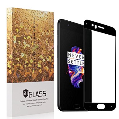 OnePlus 5 Screen Protector, Full Coverage 3D Curved ,Anti-Scratch, Anti-Fingerprint Tempered Glass Screen Protector for OnePlus 5, Lifetime Replacement Warranty
