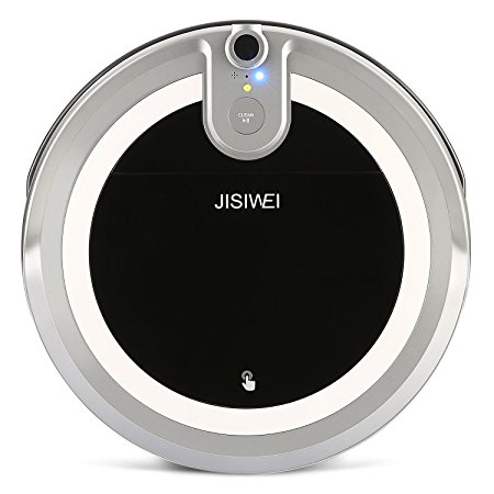 JISIWEI I3 Wi-Fi Enabled Robotic Vacuum Cleaner Self Charging Floor Cleaner with Camera and Mobile App Remote Control for Hard Floors (Grey)