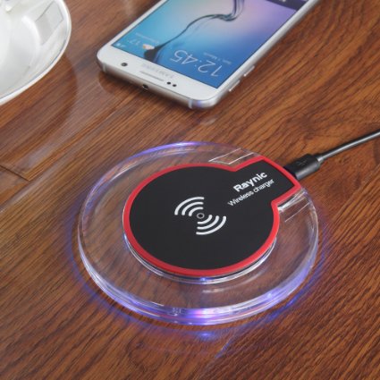 Raynic Orchid II Qi wireless charger for Samsung S6S6 EdgeNote 5Nexus 4567 Nokia Lumia 920 LG All Qi-Enabled Devices Unique Silicone Painting Anti-slip Phone Charge Pad Output 15A black