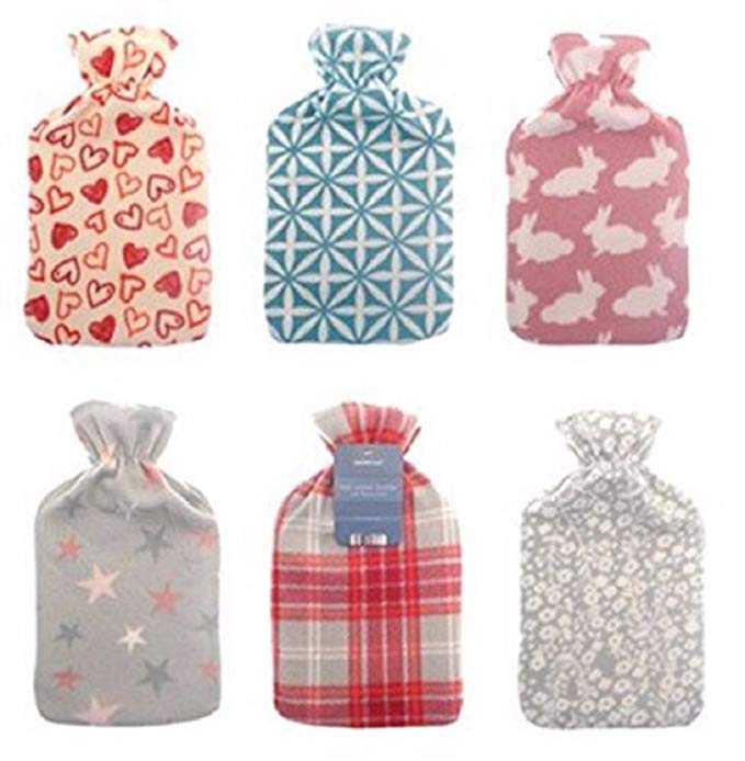 Large 2L Hot Water Bottle with Soft Fleece Cover