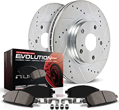 Power Stop K2382 Rear Brake Kit with Drilled/Slotted Brake Rotors and Z23 Evolution Ceramic Brake Pads