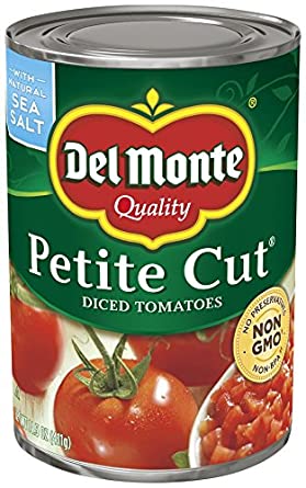 Del Monte Canned Quality Petite Cut Diced Tomatoes, 14.5-Ounce