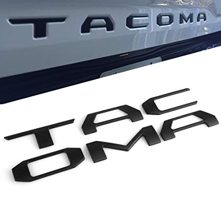CAR ROVER Tailgate Insert Letters Decal Sticker for Toyota Tacoma 2016-2019 (1 Pack, Black Matte)