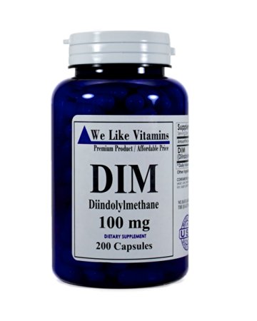 Pure DIM 100mg 200 capsules - 200 day Supply - Best Value Diindolylmethane