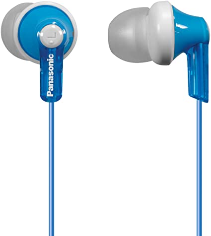 Panasonic ErgoFit In-Ear Earbud Headphones RP-HJE120-A (Blue) Dynamic Crystal-Clear Sound, Ergonomic Comfort-Fit