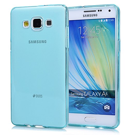 Samsung Galaxy A5 Case (2015 version 5.0 inches), Arbalest Ultra Slim Fit TPU Jelly Gel Soft Skin Cover [Shock Absorbent] Case for Samsung Galaxy A5 A500H Duos / A500M - Crystal Turquoise