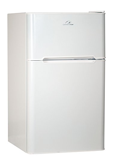 Commercial Cool CCRD32W Compact Double Door Refrigerator with True Freezer, 3.2 Cu. Ft. Mini Fridge, White