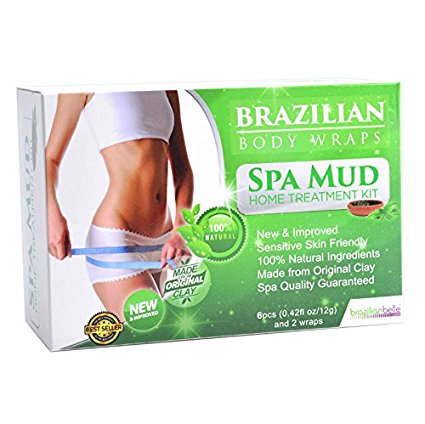 Brazilian Body Wraps - Spa Mud Home Treatment Kit for Women Slimming Home Spa Treatment for Cellulite, Weight Loss, Stretch Marks