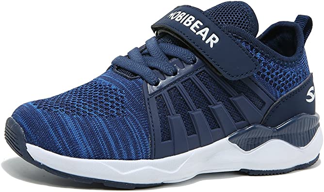 HOBIBEAR Kids Breathable Knit Sneakers Lightweight Mesh Athletic Running Shoes