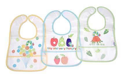 Eric Carle Very Hungry Caterpillar 3 Piece The Very Hungry Caterpillar Baby PEVA Water-Resistant Bib