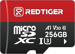 REDTIGER High Speed 256GB Micro SD Card with Adapter, microSDXC UHS-I Class 10, U3, V30 A1, Support for Dash Cam and 4K Video Recording