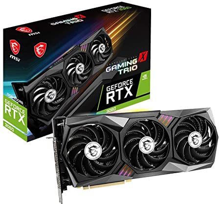 MSI Gaming GeForce RTX 3060 12GB 15 Gbps GDRR6 192-Bit HDMI/DP PCIe 4 Tri-Frozr Torx Fan Ampere RGB OC Graphics Card (RTX 3060 Gaming X Trio 12G)