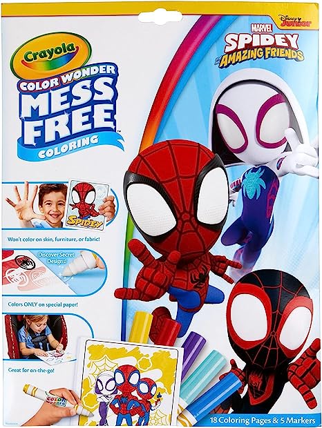 Crayola Color Wonder, Spiderman Coloring Pages & Mess Free Markers, Gift