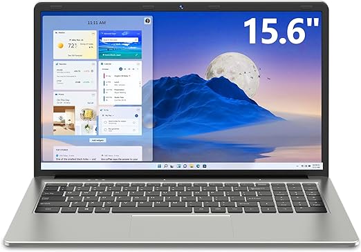 SGIN Laptop Computer 15.6 inch, Laptops with 4GB DDR4 128GB SSD, Intel Celeron Quad-Cores Processor, FHD IPS Screen, 2.4G/5G WiFi, BT4.2, 2*USB3.2, Mini HDMI,Supports 512GB TF Card Expansion