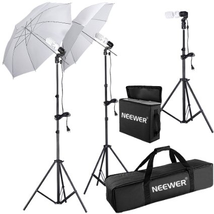 Neewer® 600W 5500K Photo Studio Day Light Umbrella Continuous Lighting Kit for Product,Portrait and Video Shoot Photography