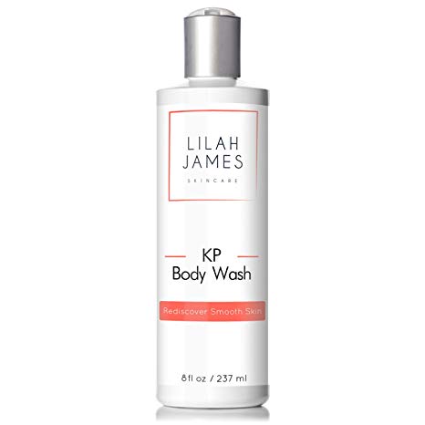 Lilah James KP Body Wash 8 oz - 10% Glycolic Acid and 2% Salicylic Acid For Smooth Skin, Reduces Red Bumps From Keratosis Pilaris, Naturally Exfoliating With Low PH