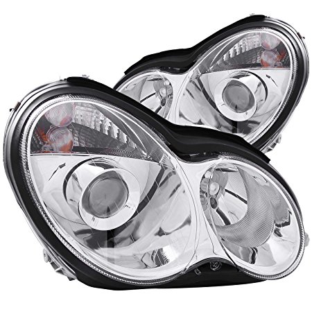 Anzo USA 121080 Mercedes-Benz Projector Chrome Headlight Assembly - (Sold in Pairs)