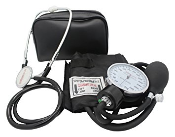 Santamedical Adult Deluxe Aneroid Sphygmomanometer with Stethoscope, Cuff and Carrying case