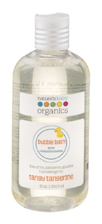 Natures Baby Organics Bubble Bath Tangy Tangerine 12-Ounce Bottle