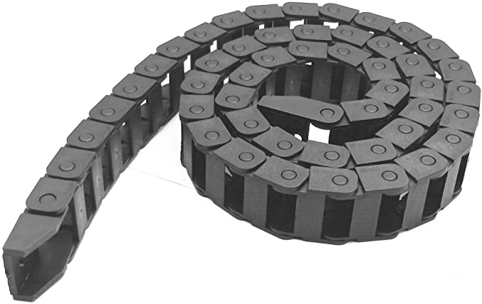 R28 10mm x 20mm Black Plastic Wire Carrier Cable Drag Chain 1M Length for CNC