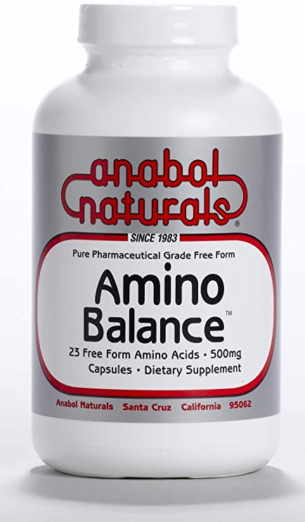 Amino Balance 240 caps, Amino Energy Supplement, Complete 23 FreeForm Amino Blend Formula with BCAA’s, 9 Essential Amino Acids EAA’s for Sports Nutrition, Post Workout Muscle Recovery