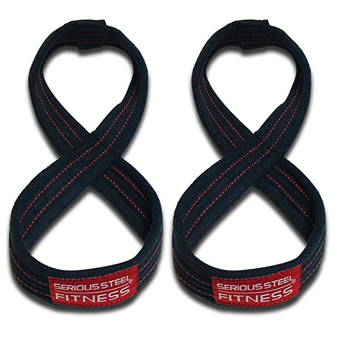 Serious Steel Fitness Figure 8 Straps | Deadlift Straps | Lifting Straps