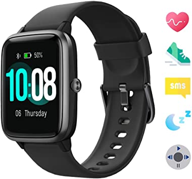 Smart Watch, GRDE Bluetooth 5.0 Fitness Tracker 1.3'' Full Touch Screen Sports Watch 5ATM Waterproof Fitness Watch with Heart Rate/Sleep Monitor Pedometer Calorie Counter Stopwatch for Men Women Kids