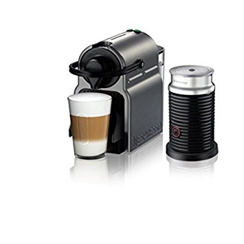 Nespresso Inissia Espresso Machine by Breville with Aeroccino, Titan