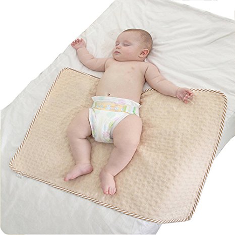 100% Natural Colored Cotton Waterproof Sheet,Baby Crib Pee Pads Or Incontinence Bed Pad Pack N Play Mattress Protector For Child Adults And Pet (L)