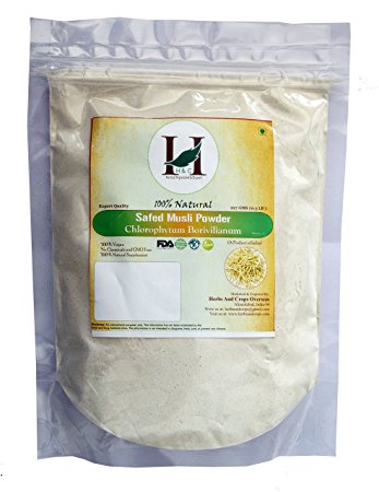 100% Natural Wild Cultivated Safed Musli Powder - Chlorphytum Borivillianum 227 gms / 1/2 LB Pound / 08 Oz - Processed in FDA registered facility (A 100% Natural Health Supplement)