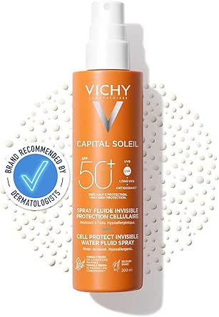 Vichy Capital Soleil Cell Protect Invisible High UVA   UVB Sun Protection Spray SPF50  for All Skin Types 200ml