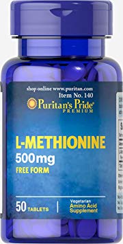 Puritan's Pride L-Methionine 500 mg-50 Tablets